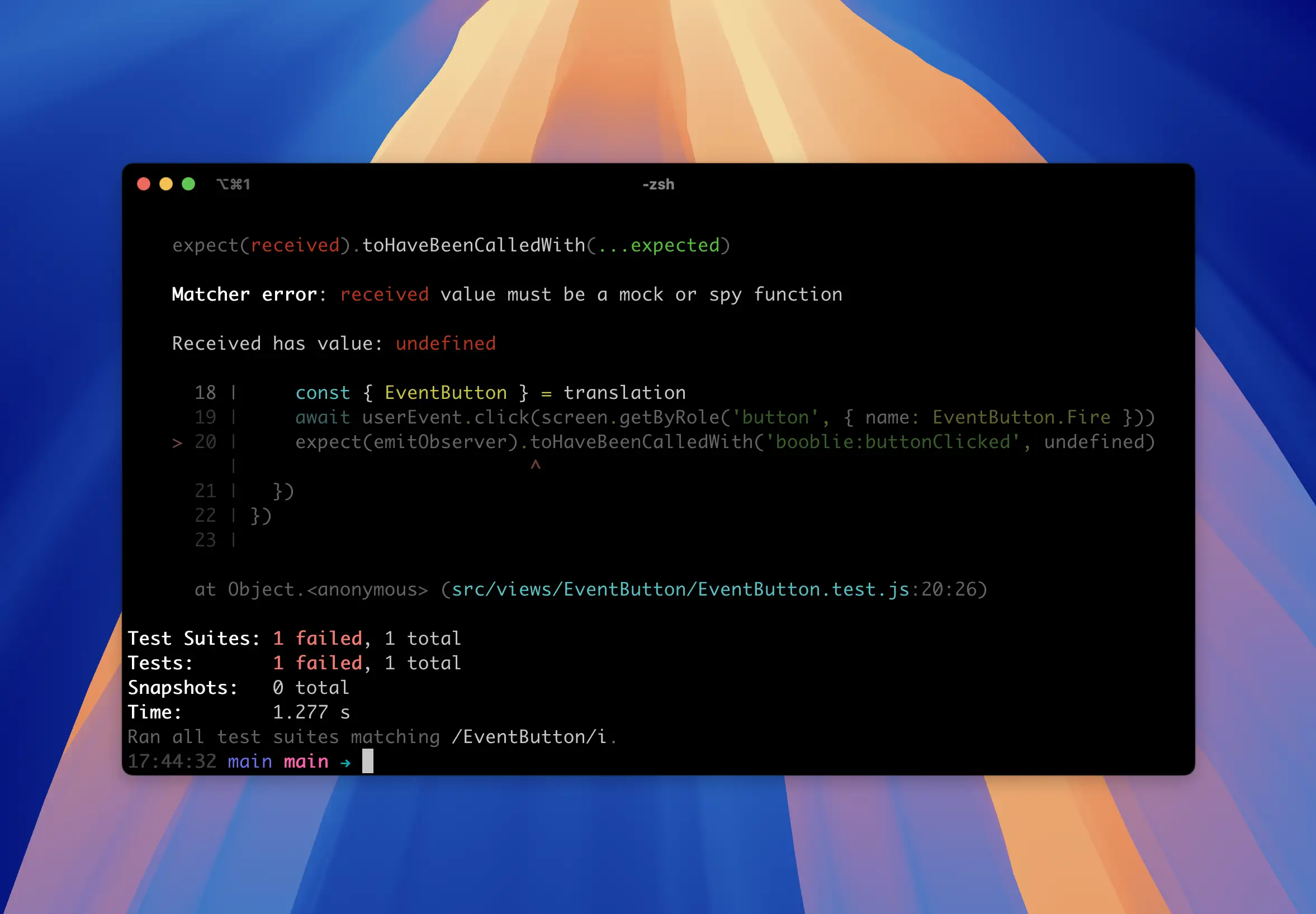 Emit observer undefined