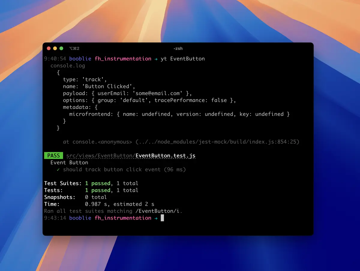 Imagem mostrando log indesejado durante a execução do teste